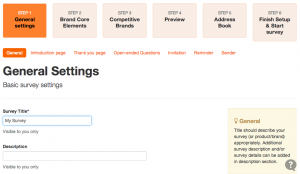 Enter basic information and survey details
