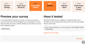 Preview your survey